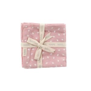 2 Muselinas Tutete Leaves Pink